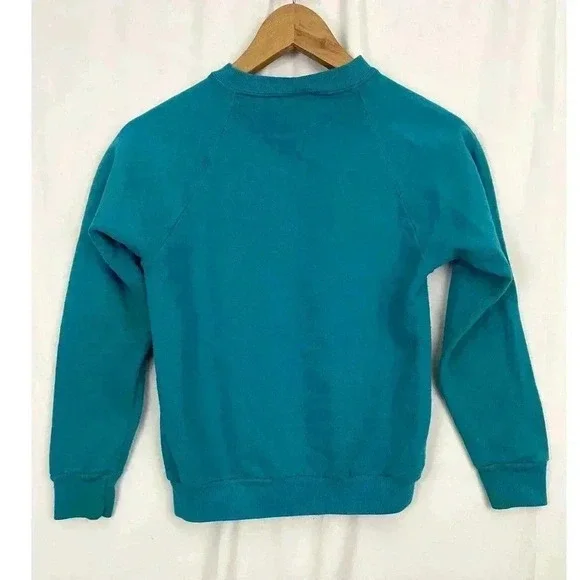 VTG Jerzees‎ Kids Sweatshirt SHOCK WAVES LARGE Russell - Picture 2 of 7